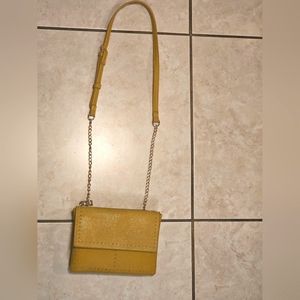 Moda Luxe yellow studded purse with chain straps